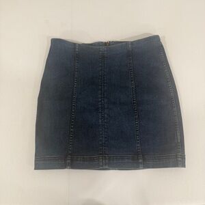 Free People Dark Blue Mini Skirt